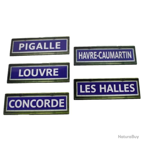 Lot 5 mini plaques m�tro 1