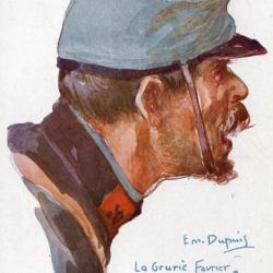 Carte postale illustr&eacute;e d'un soldat fran&ccedil;ais 1915 -N&deg;8969