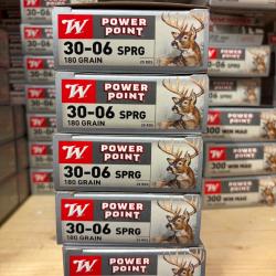LOT 5 BO&Icirc;TES !!! WINCHESTER POWER POINT - CAL.30-06 180gr 11.6G !