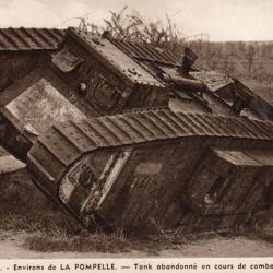 Carte postale ancienne - Tank abandonn&eacute; pr&egrave;s de La Pompelle -N&deg;8972