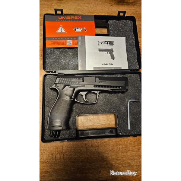 Pistolet Umarex HDP50 T4E CO2 - cal50, 11 joules,  �tat neuf.