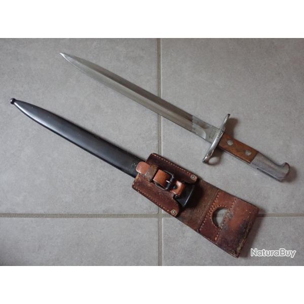 211123 - Ba�onnette Suisse Mod�le 1918 + PF. Pour fusil Schmidt-Rubin mod�le K 31 ou k11