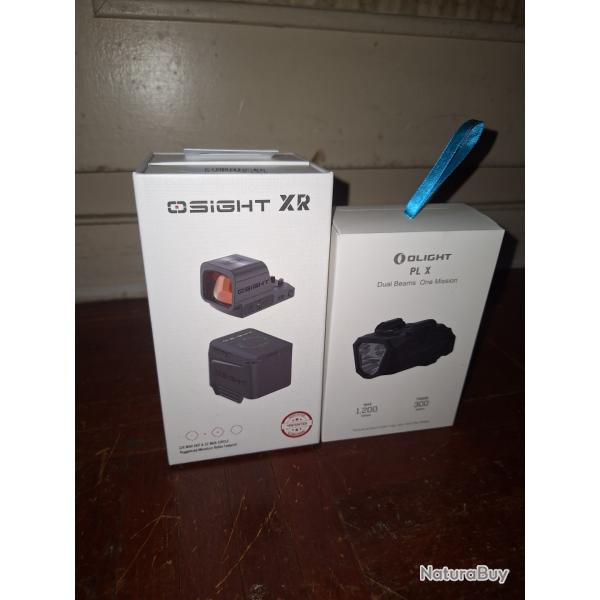 Combo OSIGHT XR 2/6 & 32MOA & OLIGHT PLX 1200 LUMENS