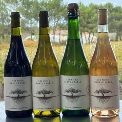 Les Pieds dans le Sable - Blanc, P&eacute;tillant, Ros&eacute;, Rouge (4x0,75cl) - Domaine de La Pointe, Capbreton