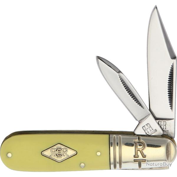 Couteau Pliant Rough Rider Barlow 2 Lames Acier Carbone Manche Synth�tique Jaune RR2040
