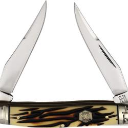 Couteau Pliant Rough Rider Muskrat 2 Lames Inox Manche Imitation Cerf RR2367