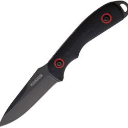 Couteau Fixe Rough Rider Lame Acier 3Cr13MoV Drop Point Manche G10 Noir et Rouge &Eacute;tui Kydex RR2315