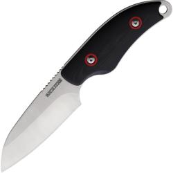 Couteau Fixe Rough Rider Lame Inox Manche G10 Noir et Rouge &Eacute;tui Kydex RR2397