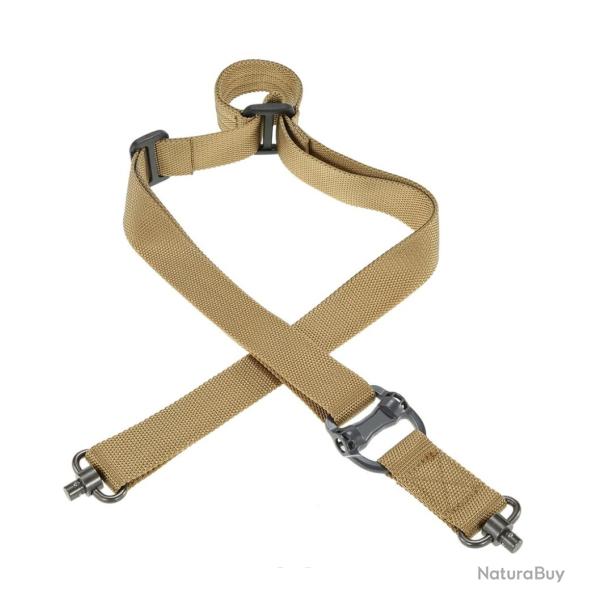 Sangle de fusil 2 points Beige avec attache QD