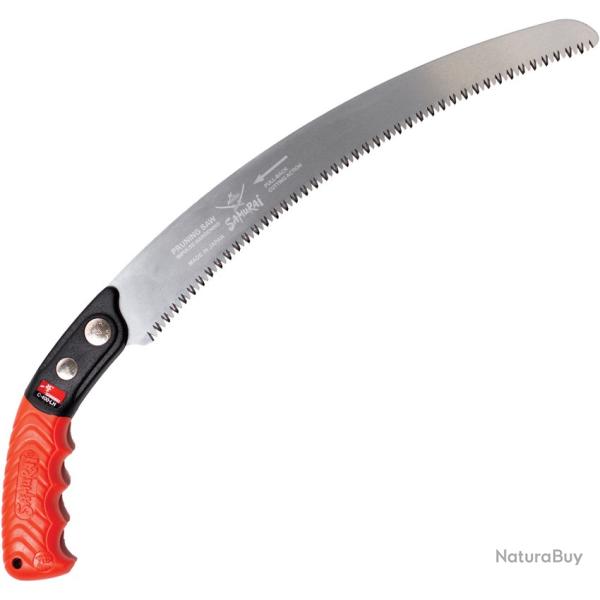 Scie d'�lagage Courbe Samurai Sumo 400 mm Lame Tremp�e Manche Caoutchouc Fourreau SAM13108