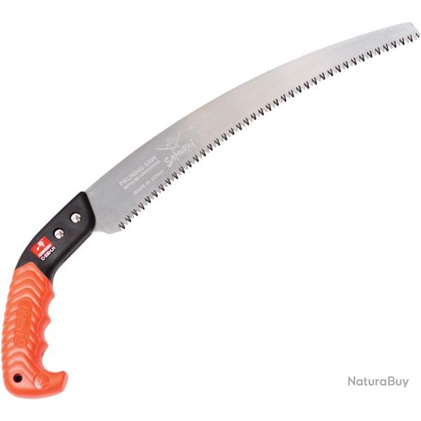 Scie d'�lagage Courbe Samurai Heavy Duty 330 mm Lame Inox Manche Caoutchouc Fourreau SAM13111