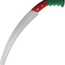 Scie d'&Eacute;lagage Courbe Samurai Ichiban 400 mm Lame Inox Manche Rouge et Vert Fourreau SAM13420