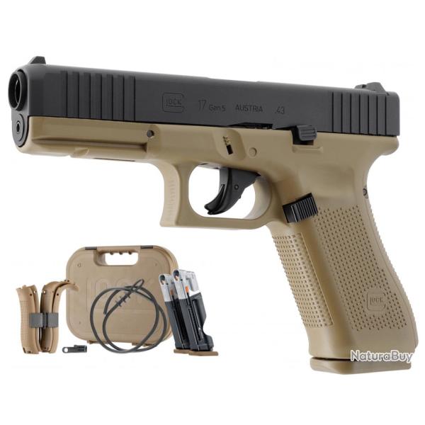 Umarex T4E Glock 17 Gen5 French Army - .43 avec 300 billes plastique 100 billes IRON 5CO2