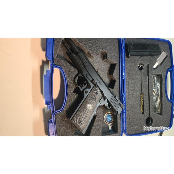 Pistolet GIRSAN LUGER MC 1911 S9 MATCH  - Calibre 9x19 - Mallette ABS, 2 chargeurs