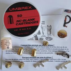 50 cartouches Umarex RK 9 mm + fournitures