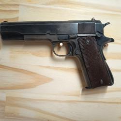 Pistolet  M1911A1 ITHACA TRANSITION / CARCASSE COLT 1912 D'ORIGINE ( R&eacute;sistance Bretonne )