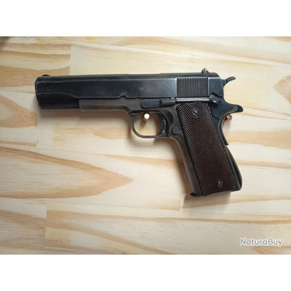Pistolet  M1911A1 ITHACA TRANSITION / CARCASSE COLT 1912 D'ORIGINE ( R�sistance Bretonne )