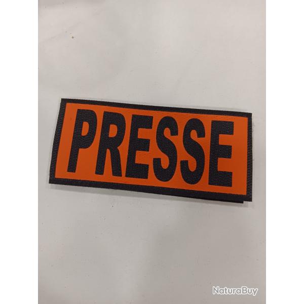 Scratch velcro poitrine PRESSE 11cmx5cm