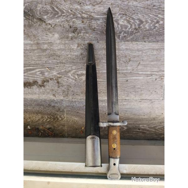 Rare ba�onnette anglaise p 1907 fabrication w.w.greener_raccourci d'Arsenal PM Lancaster Lanchester