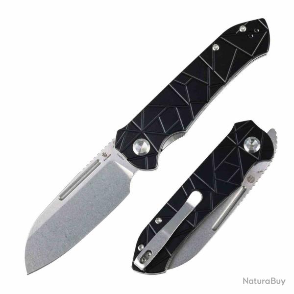 Couteau Tenable Rango Lame Acier 14C28N Manche Aluminium Noir Linerlock B1120A3