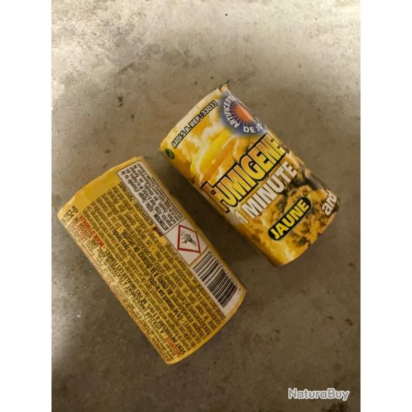 Fumig�ne 1min pot au sol coloris jaune et vert au choix, Ardi