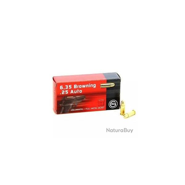 Munitions GECO 6.35 Browning (.25 ACP) FMJ 49gr x 50