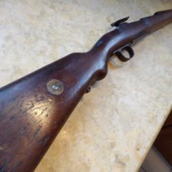 crosse &eacute;tonnante avec &eacute;clat d'obus / balle ferrures fusil mauser G98  ww1 premi&egrave;re guerre Allemand