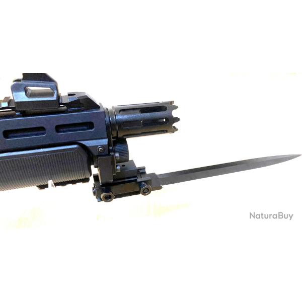 Ba�onnette Picatinny en acier "Home Defence" pour Umarex HDX 68 TX68 T4E RAM