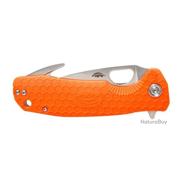 Couteau Honey Badger large hook orange lame 92 mm