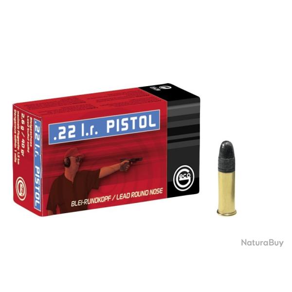 Munitions GECO .22 LR Pistol - Id�al Tir de Pr�cision 25m