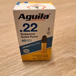Munitions Aguila Subsonique SP - Cal. 22LR