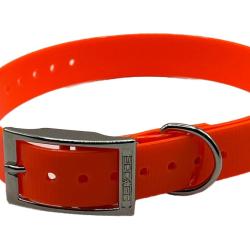 Collier Biothane Biogold HB DOG 60 cm ORANGE fluo pour chien de chasse � fabrication fran&ccedil;aise