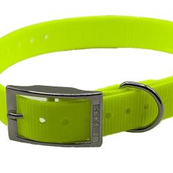 Collier Biothane Biogold 60 cm jaune fluo HB DOG pour chien de chasse � fabrication fran&ccedil;aise