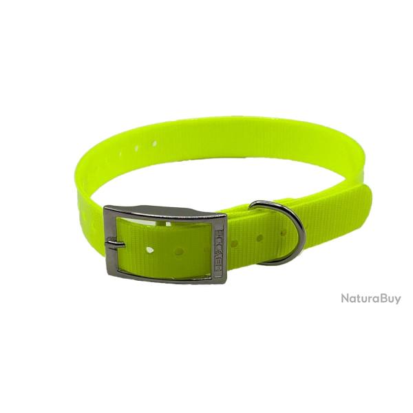 Collier Biothane Biogold 60 cm jaune fluo HB DOG pour chien de chasse