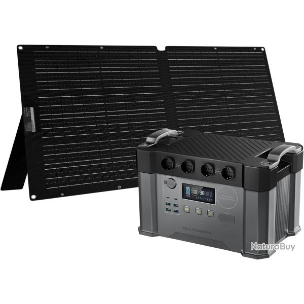 Station �lectrique Portable ALLPOWERS S2000 Pro 1451 Wh 2400 W - Kit Solaire avec Panneau Pliable 10