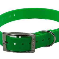 Collier Biothane Biogold 60 cm vert fluo HB DOG pour chien de chasse � fabrication fran&ccedil;aise