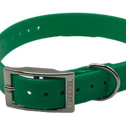 Collier Biothane Biogold 60 cm vert fonc&eacute; HB DOG  pour chien de chasse � fabrication fran&ccedil;aise