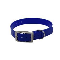 Collier Biothane Biogold 60 cm bleu fonc&eacute; HB DOG  pour chien de chasse � fabrication fran&ccedil;aise