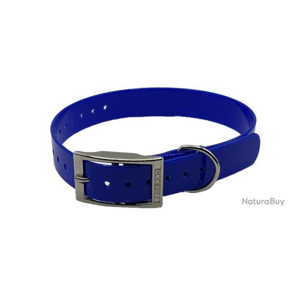 Collier Biothane Biogold 60 cm bleu fonc� HB DOG  pour chien de chasse � fabrication fran�aise