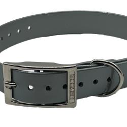 Collier Biothane Biogold 60 cm gris HB DOG  pour chien de chasse � fabrication fran&ccedil;aise