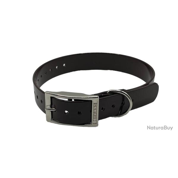 Collier Biothane Biogold 60 cm marron HB DOG  pour chien de chasse � fabrication fran�aise