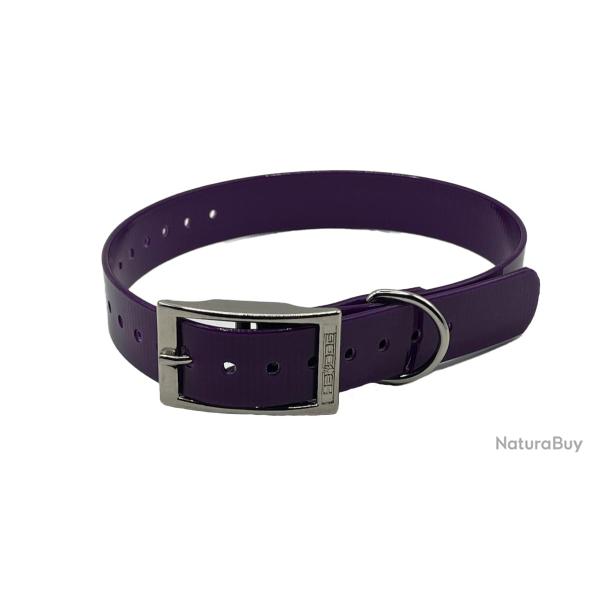 Collier Biothane Biogold 60 cm violet grav� HB DOG  pour chien de chasse