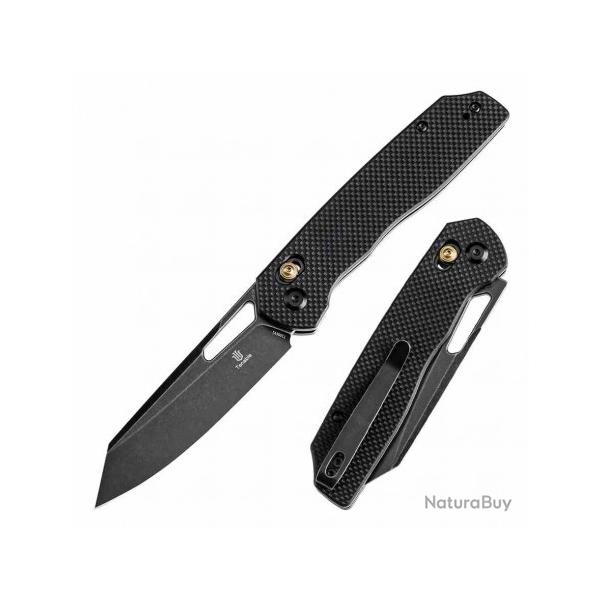 Couteau Tenable Shard Black Reverse Tanto Acier 14C28N Manche G10 Crossbar Lock T1006V1