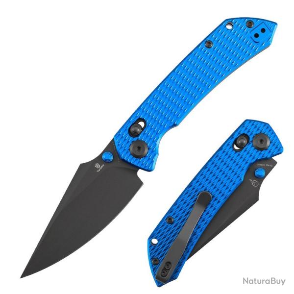 Couteau Tenable Fenrir Crossbar Lock Lame Nitro-V TiCn Manche Aluminium Bleu T1034V15
