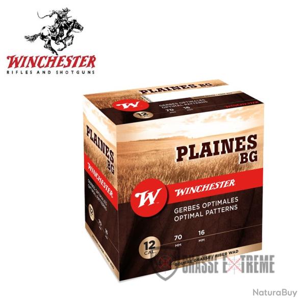 25 Cartouches WINCHESTER Plaines BG 32g Cal 12/70 P9