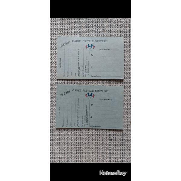 Cartes postales militaires vierges
