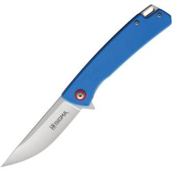 Couteau Pliant Sigma Linerlock Lame Acier 8Cr14MoV Manche G10 Bleu FLNKSB5001CBL