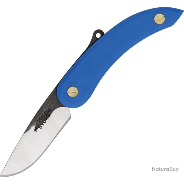 Canif Svord Peasant Lame Acier 15N20 Manche Polypro Bleu Friction Folder Made In New Zealand SV137