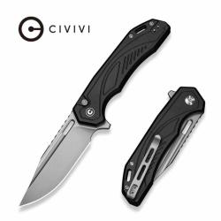 Couteau Pliant Civivi Zelthara Lame Acier 14C28N Manche Aluminium Noir Button Lock CIVC250761