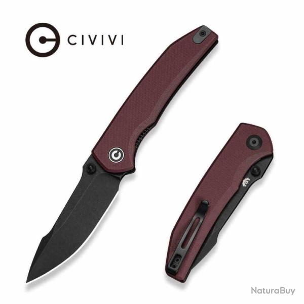 Couteau Pliant Civivi Ryson-E Lame Acier 14C28N Manche G10 Bordeaux Linerlock CIVC250971